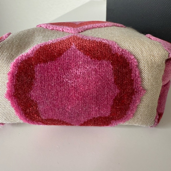 Nina Pink and Cream Patterned Clutch - Picture 6 of 11